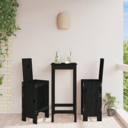 vidaXL 2 db fekete tömör fenyőfa bárszék 40x42x120 cm (825356)