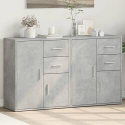 vidaXL 2 db betonszürke szerelt fa tálalószekrény 60 x 31 x 70 cm (3276563)