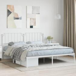 vidaXL fehér fém ágykeret fejtámlával 183 x 213 cm (373941)