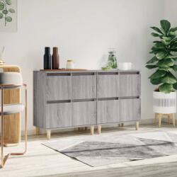 vidaXL 2 db szürke sonoma színű szerelt fa tálalószekrény 60x35x70 cm (3185757)