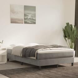 vidaXL világosszürke bársony rugós ágy matraccal 120 x 200 cm (3144321)