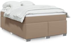 vidaXL cappuccino színű műbőr rugós ágy matraccal 140 x 200 cm (3285216)
