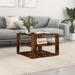 vidaXL füstös tölgy színű szerelt fa dohányzóasztal 59, 5x59, 5x40 cm (834254)