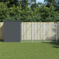 vidaXL antracitszürke horganyzott acél kutyakennel 214x1273x181 cm (3189124)