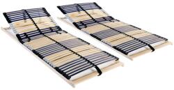 vidaXL 2 db 7 zónás 42 léces ágyrács 80 x 200 cm (3051428)