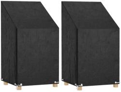 vidaXL 2 db polietilén kerti szék huzat 8 fűzőlyukkal 65x65x80/120 cm (3155386)