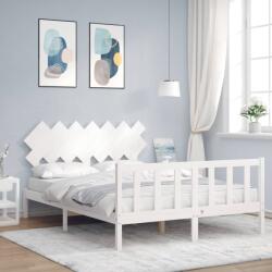 vidaXL fehér tömör fenyőfa ágy matrac nélkül 140x190 cm (3193447)