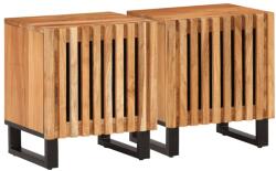 vidaXL 2 db tömör akácfa éjjeliszekrény 40 x 34 x 46 cm (377419)