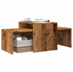 vidaXL antik fa színű szerelt fa dohányzóasztal 100 x 48 x 40 cm (856054) - vidaxl