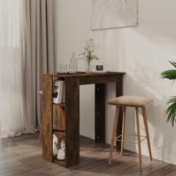 vidaXL füstös tölgy színű szerelt fa bárasztal polccal 102x50x103, 5 cm (812963)