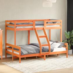 vidaXL viaszbarna tömör fenyőfa emeletes ágy 90 x 200/120 x 200 cm (3207172)