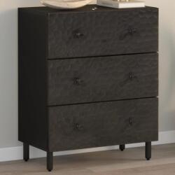 vidaXL fekete tömör mangófa tálalószekrény 60 x 33 x 75 cm (356822)
