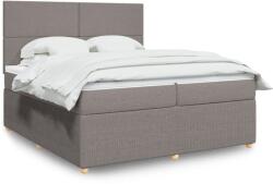 vidaXL tópszínű szövet rugós ágy matraccal 200 x 200 cm (3292160)