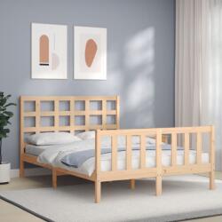 vidaXL tömör fa ágykeret fejtámlával Double (3192076) - vidaxl