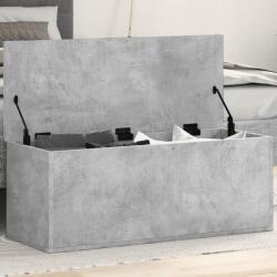 vidaXL betonszürke szerelt fa tárolóláda 90 x 35 x 35 cm (840684)