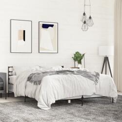 vidaXL szürke sonoma szerelt fa és fém ágykeret 120 x 190 cm (3280070)