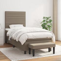 vidaXL tópszínű szövet rugós ágy matraccal 100 x 200 cm (3136657)