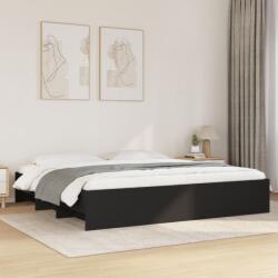 vidaXL fekete szerelt fa ágykeret 200 x 200 cm (3295626)