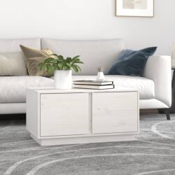 vidaXL fehér tömör fenyőfa dohányzóasztal 80 x 50 x 40 cm (814420)