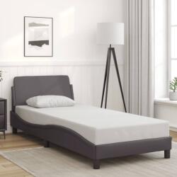 vidaXL szürke műbőr ágykeret fejtámlával 90x190 cm (373101)