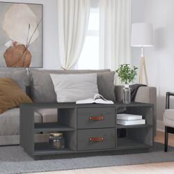 vidaXL szürke tömör fenyőfa dohányzóasztal 100 x 50 x 41 cm (818272) - vidaxl