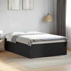 vidaXL fekete szerelt fa ágykeret 135 x 190 cm (3280945)