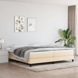 vidaXL krémszínű szövet ágykeret matrac nélkül 200 x 200 cm (3120545)