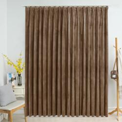 vidaXL bézsszínű bársony sötétítőfüggöny kampókkal 290 x 245 cm (134511)