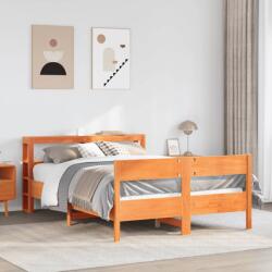 vidaXL viaszbarna tömör fenyőfa ágy matrac nélkül 120 x 190 cm (3306206)