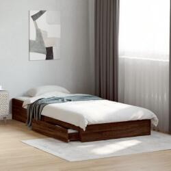 vidaXL barna tölgyszínű szerelt fa ágykeret 75 x 190 cm (3280719)