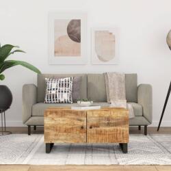 vidaXL tömör mangófa és szerelt fa dohányzóasztal 80 x 50 x 40 cm (350636) - vidaxl