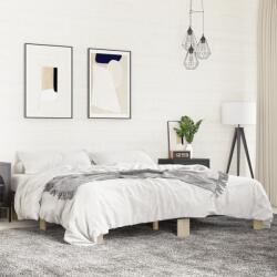 vidaXL sonoma tölgyszínű szerelt fa és fém ágykeret 160 x 200 cm (3280228)