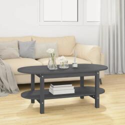 vidaXL szürke tömör fenyőfa dohányzóasztal 110 x 55 x 45 cm (822289)