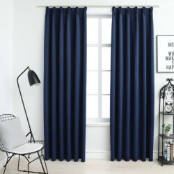 vidaXL 2 db kék sötétítőfüggöny kampókkal 140 x 175 cm (134454) - vidaxl