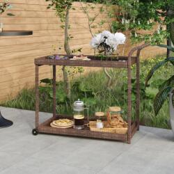vidaXL barna polyrattan bárkocsi 100 x 45 x 83 cm (316665)