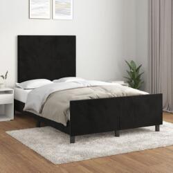 vidaXL fekete bársony ágykeret matrac nélkül 120x200 cm (3125625)