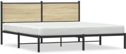 vidaXL sonoma tölgy színű fém ágykeret matrac nélkül 183 x 213 cm (4007721)