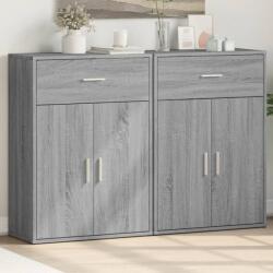 vidaXL 2 db szürke sonoma színű szerelt fa tálalószekrény 60x30x84 cm (3276600)