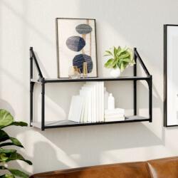 vidaXL 2 szintes szürke sonoma színű szerelt fa fali polc 80x21x51 cm (835467)