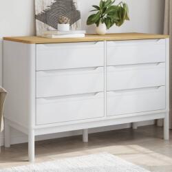 vidaXL FLORO fehér tömör fenyőfa komód (374012)