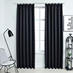 vidaXL 2 db antracitszürke sötétítőfüggöny kampókkal 140 x 225 cm (134423)