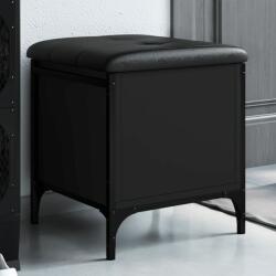 vidaXL fekete szerelt fa tárolópad 42 x 42 x 45 cm (835132)