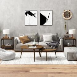 vidaXL 2 db barna tölgyszínű szerelt fa kisasztal 40 x 40 x 40 cm (819386)
