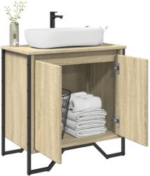 vidaXL sonoma tölgy szerelt fa fürdőszobai mosdószekrény 60x35x60 cm (848655) - vidaxl