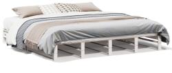 vidaXL fehér tömör fenyőfa ágy matrac nélkül 200 x 200 cm (3302322)