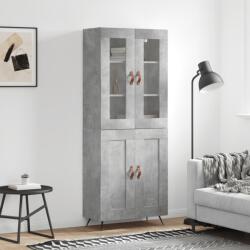 vidaXL betonszürke szerelt fa magasszekrény 69, 5 x 34 x 180 cm (3198317)
