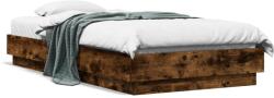 vidaXL füstös tölgy színű ágykeret LED-világítással 75x190 cm (839550)