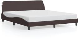 vidaXL sötétbarna szövet ágykeret matrac nélkül 160 x 200 cm (373208)
