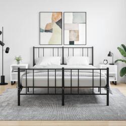vidaXL 2 db magasfényű fehér szerelt fa éjjeliszekrény 40x30x50 cm (826801) - vidaxl