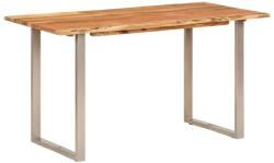 vidaXL tömör akácfa étkezőasztal 140 x 70 x 76 cm (286478) - vidaxl